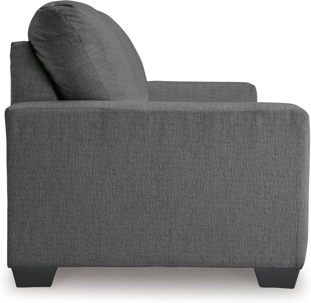 Signature Design by Ashley Rannis Casual 2-in-1 Sofa Sleeper with Folding Gel Memory Foam Mattress, Full, Gray