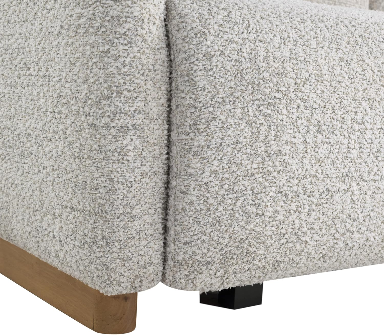 Serta Vail 86' Convertible Sleeper Sofa, Queen Size, Wall-Hugging Dreamglide Mechanism, Dreamcoil Comfort, Boucle Fabric, Ivory