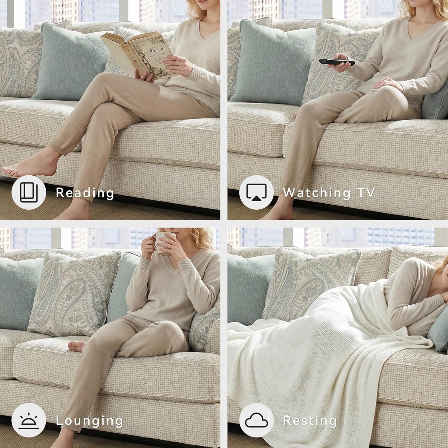 Signature Design by Ashley Monaghan Vintage Sofa with Accent Pillows, Reversible Cushions and Rolled Arms, Beige