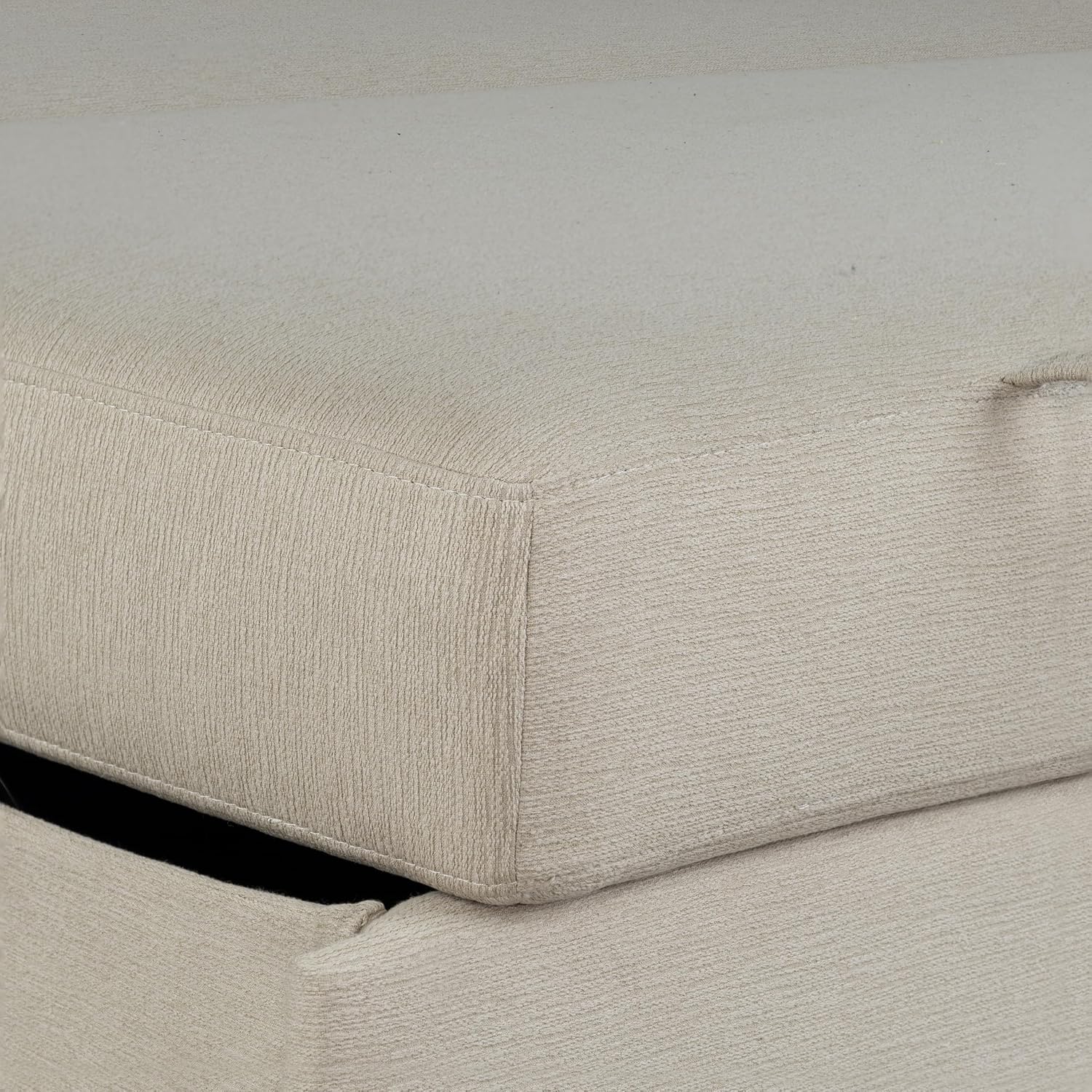 Serta Galway 66.5' Convertible Sleeper Loveseat, Full Size, Dreamcoil Comfort, FingerGuard Pinch Point Protection, Soft Woven Fabric, Beige