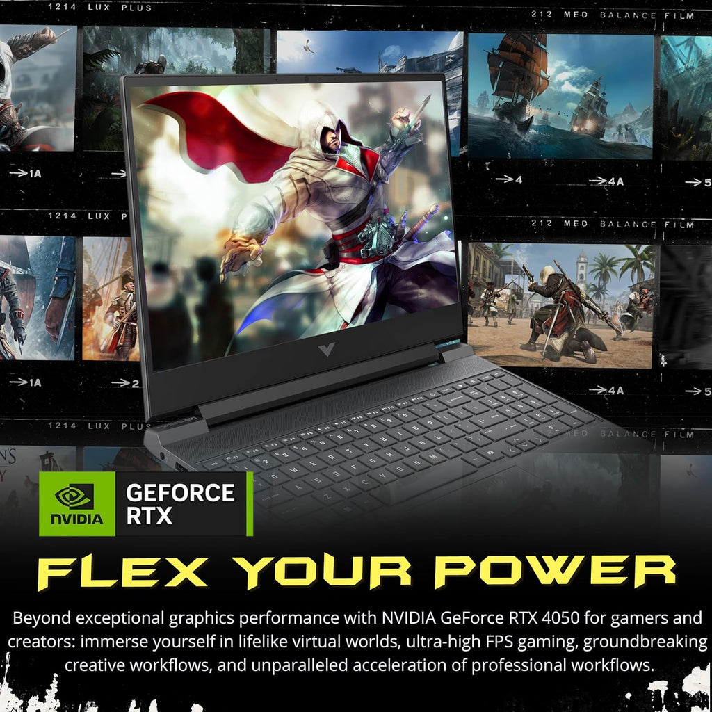 HP Victus 15.6' FHD 144Hz Gaming Laptop, AMD Ryzen 7 7445HS, NVIDIA GeForce RTX 4050, 16GB DDR5, 1TB PCIe SSD, Backlit Keyboard, Numeric Keypad, Wi-Fi 6, Win 11, Silver, 256GB Docking Station Set