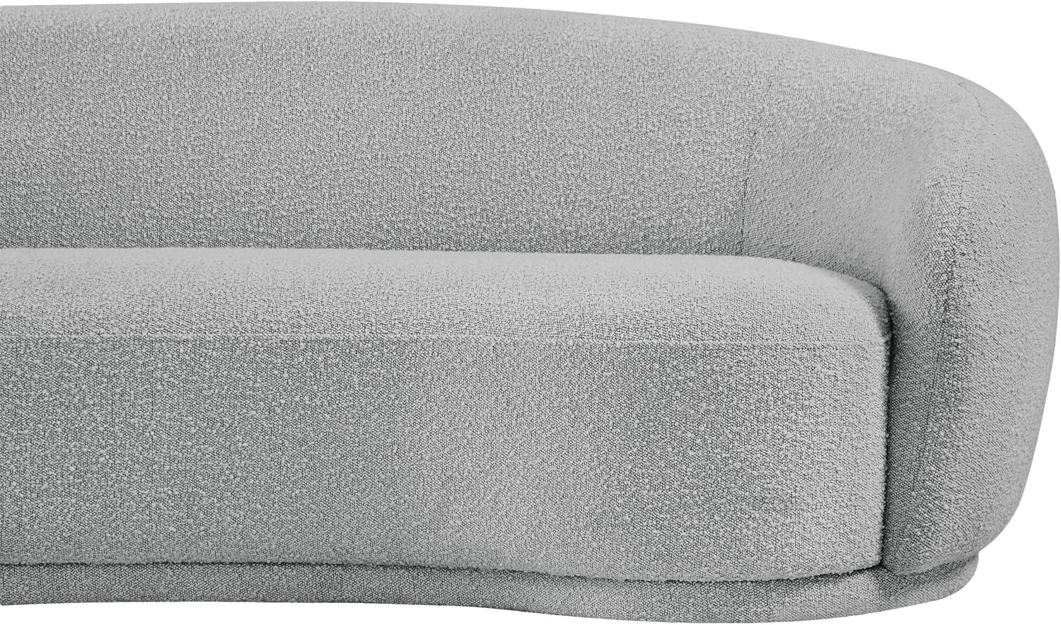 Meridian Furniture 693Grey-S Hyde Collection Modern | Contemporary Boucle Fabric Upholstered Sofa, Grey, 89.5' W x 38' D x 28' H