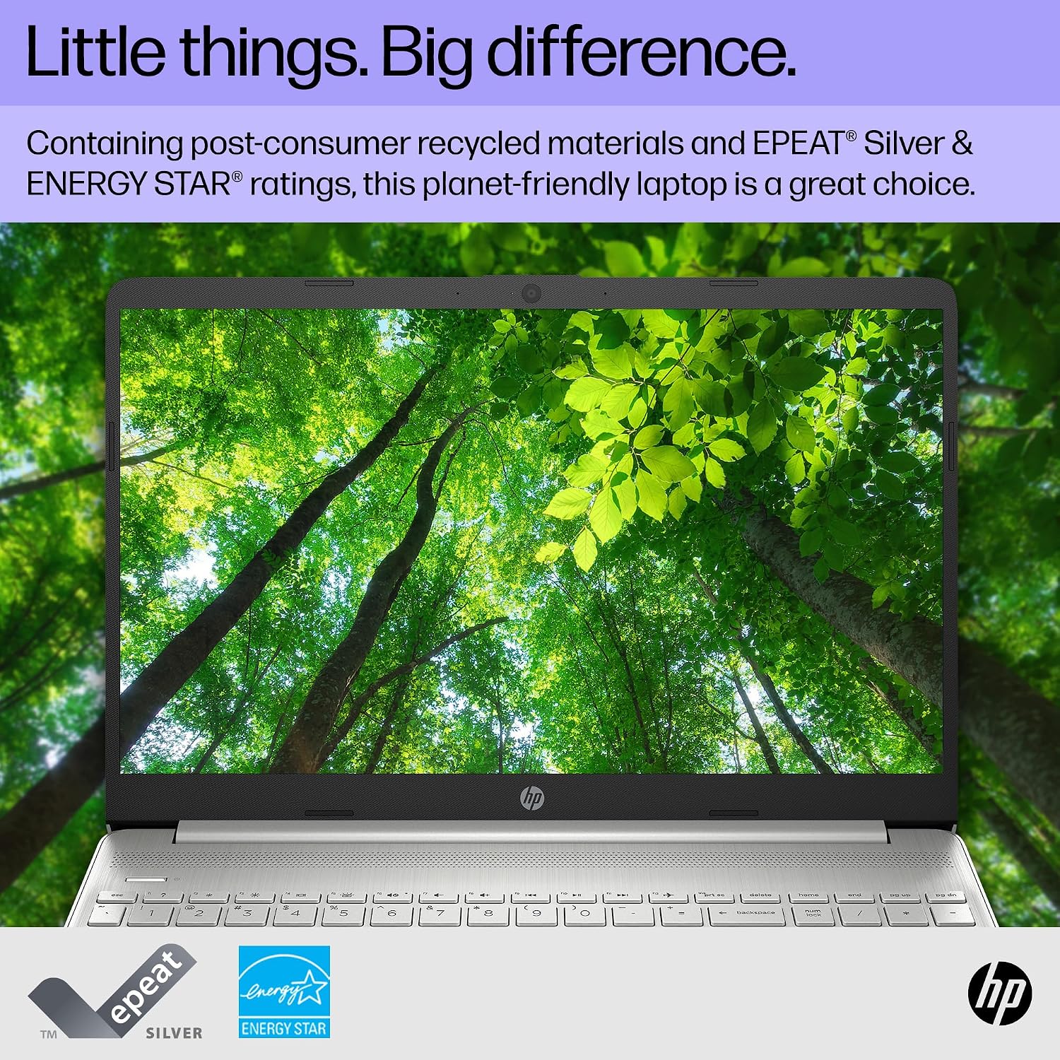 HP 15 inch Laptop, HD Display, AMD Ryzen 5 5500U, 8 GB RAM, 256 GB SSD, AMD Radeon Graphics, Windows 11 Home, 15-ef2099nr (2023)