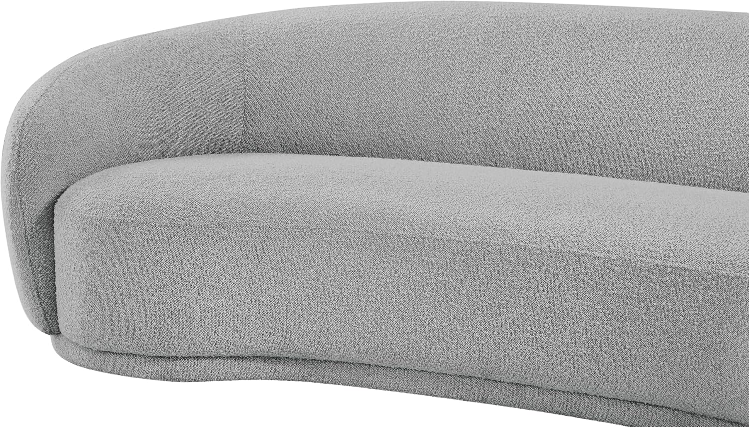 Meridian Furniture 693Grey-S Hyde Collection Modern | Contemporary Boucle Fabric Upholstered Sofa, Grey, 89.5' W x 38' D x 28' H