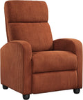 Yaheetech Corduroy Recliner Chair Single Sofa Home Theater Seating Adjustable Modern Reclining Chair for Living Room Bedroom Home Theater Brick Red