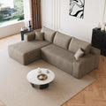 AUGOP 96' Sectional Couches for Living Room Modern Modular Sofa with L-Shape Couchs Upholstered Boneless Couch Deep Seat Sectional Couch with Chaise (Camel, 96' Left Facing Chaise+2Seaters)