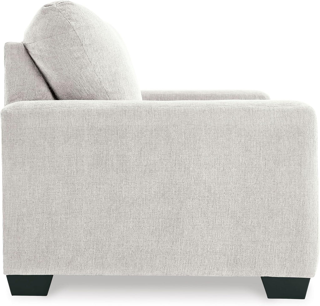 Signature Design by Ashley Rannis Coastal 2-in-1 Sofa Sleeper with Folding Gel Memory Foam Mattress, Twin, White