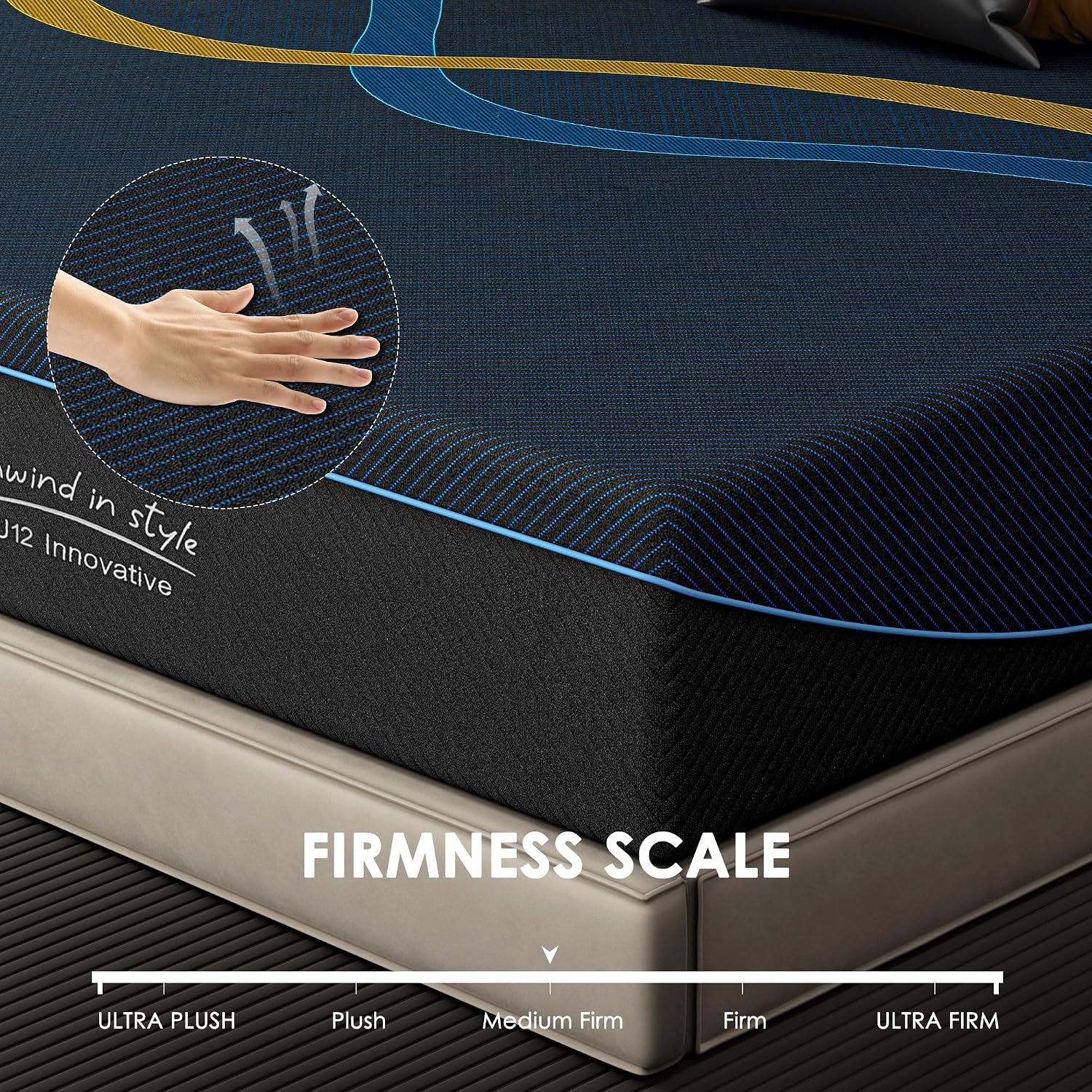 10 Inch Mattress King Size, Gel Memory Foam Mattress for Cooling, Medium Firm Pressure Relief, CertiPUR-US Certified, with Removable Cover