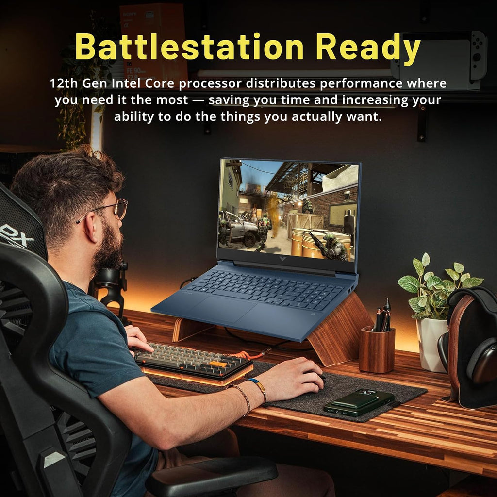 HP Victus 16.1' FHD IPS Gaming Laptop, Intel i5-11400H, 16GB RAM, 512GB SSD, GeForce RTX 3050, Backlit Keyboard, HD Camera, B&O Audio, Fast Charge, Wi-Fi 6, Windows 11, Blue (Renewed)