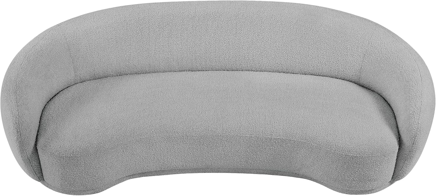 Meridian Furniture 693Grey-S Hyde Collection Modern | Contemporary Boucle Fabric Upholstered Sofa, Grey, 89.5' W x 38' D x 28' H