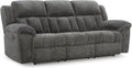 Signature Design by Ashley Frohn Contemporary Manual Reclining Sofa, Gray