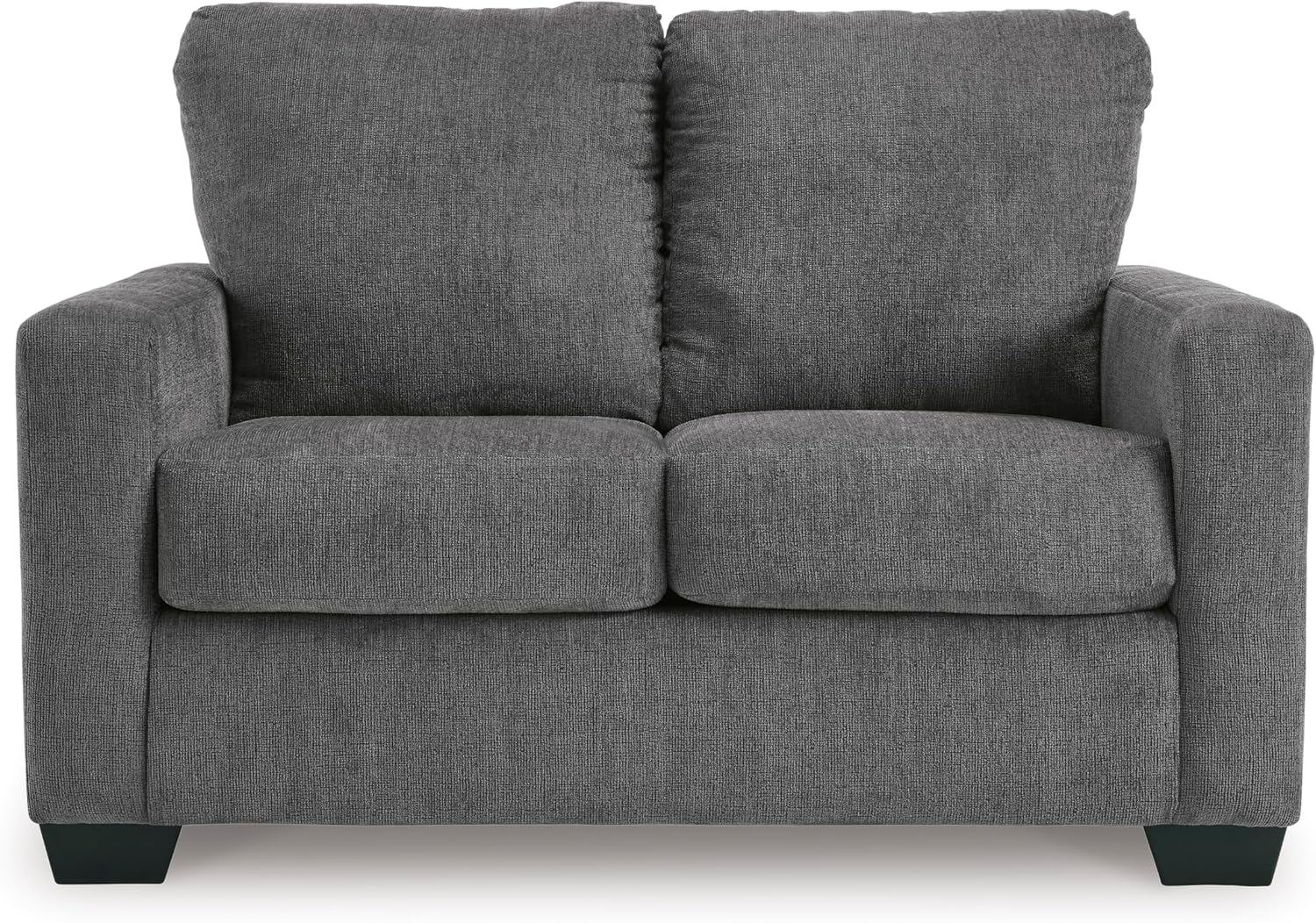 Signature Design by Ashley Rannis Casual 2-in-1 Sofa Sleeper with Folding Gel Memory Foam Mattress, Twin, Gray