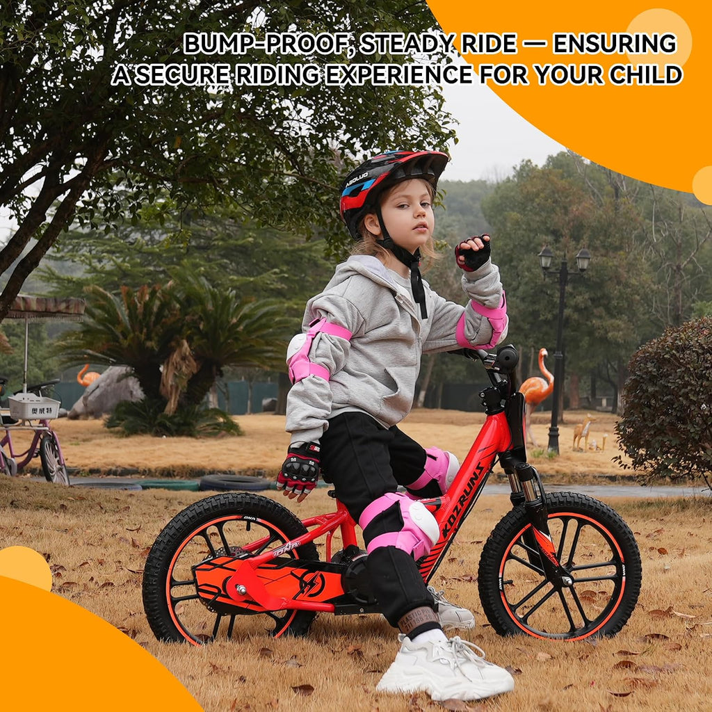 High Performance Electric Dirt Bike for Kids, 500W Motor, 3 Speed up to 15.5MPH, 24V 5AH Removable Lithium-Ion Battery, 13.6 Miles Max Range, Manual Rear Disc Brakes, Electric Motorcycle for Ages 5-10