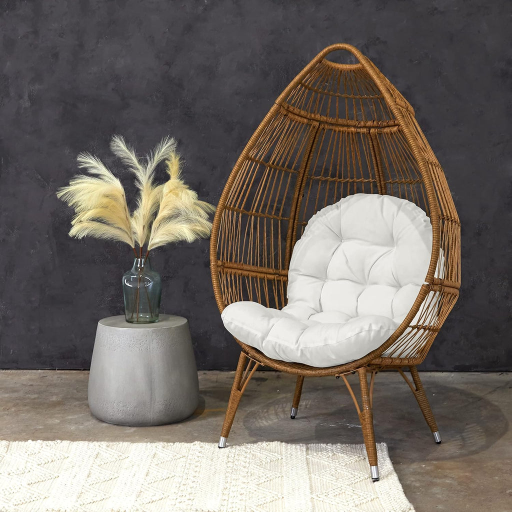 Trupedic Egg Chair Cushion, 44 x 27 x 4, Canvas Natural