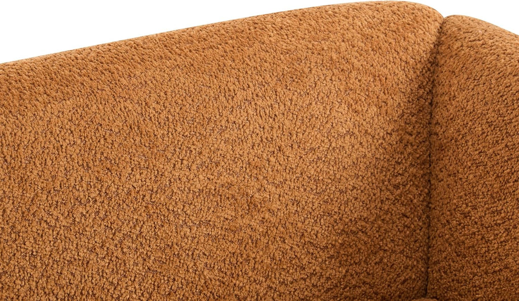 Christopher Knight Home Almab 82 Inches Sofa Couch, Cozy Boucle Upholstered 3-Seater Sofa, Wood Frame Couch, Comfy Couches for Living Room and Office, Modern Sofa, Caramel Brown