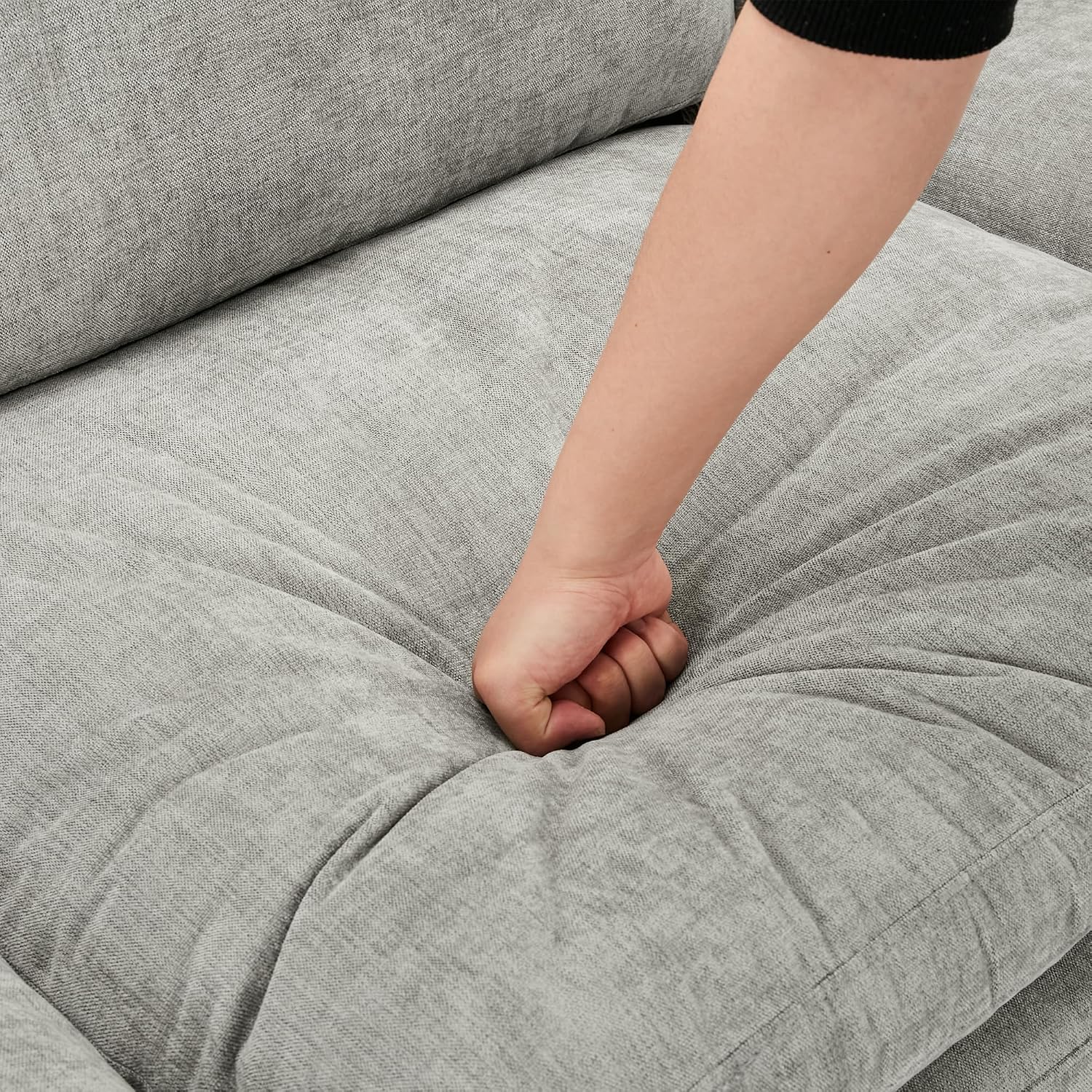 Harper & Bright Designs Chenille Fabric Upholstered Sofa, Oversized Comfy Cloud Loveseat Sofa Couch, Double Plush Cushion for Living Room