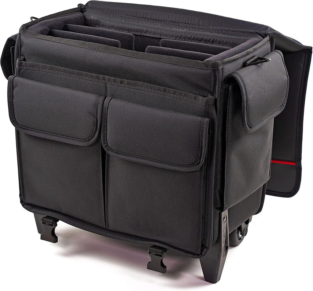 MCY MXLT-RB3 Laptop Storage Roller Bag Up To 3 Laptops for Schools Office Gaming Laptops - Black, 16x16x9 inches