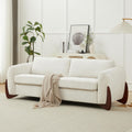 Christopher Knight Home Taki 89 Inches Sofa Couch, Cozy Chenille Upholstered 3-Seater Sofa, Wood Frame Couches, Comfy Home Sofa Living Room and Office, Lounge Seating with Armrests, Beige