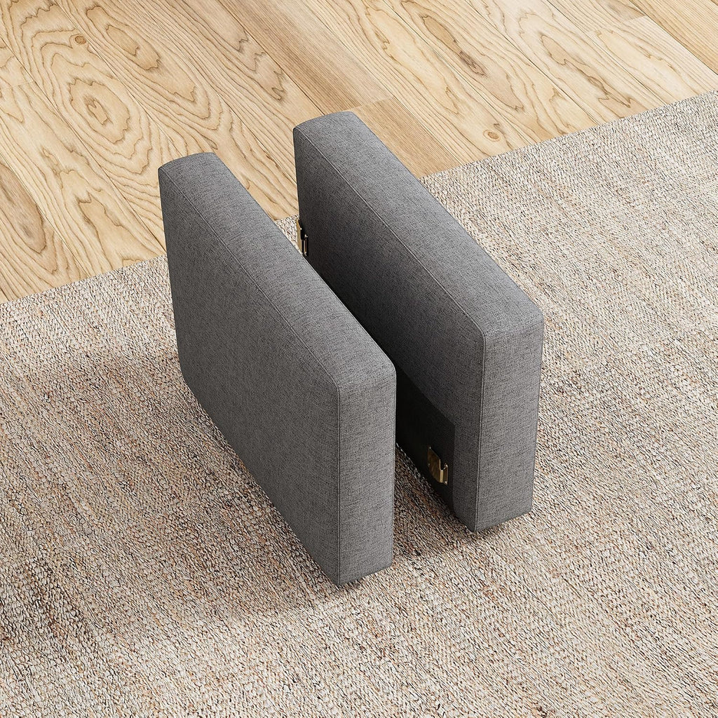 HONBAY Modular Sectional Couch U Shaped Sofa with Storage Seats Sectional Couches for Living Room,Grey