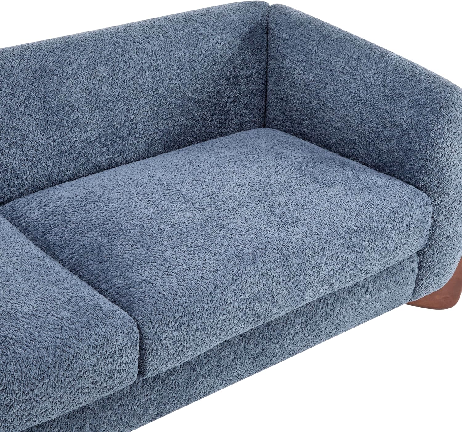 Christopher Knight Home Almab 82 Inches Sofa Couch, Cozy Boucle Upholstered 3-Seater Sofa, Wood Frame Couch, Comfy Couches for Living Room and Office, Modern Sofa, Lounge Seating, Navy Blue