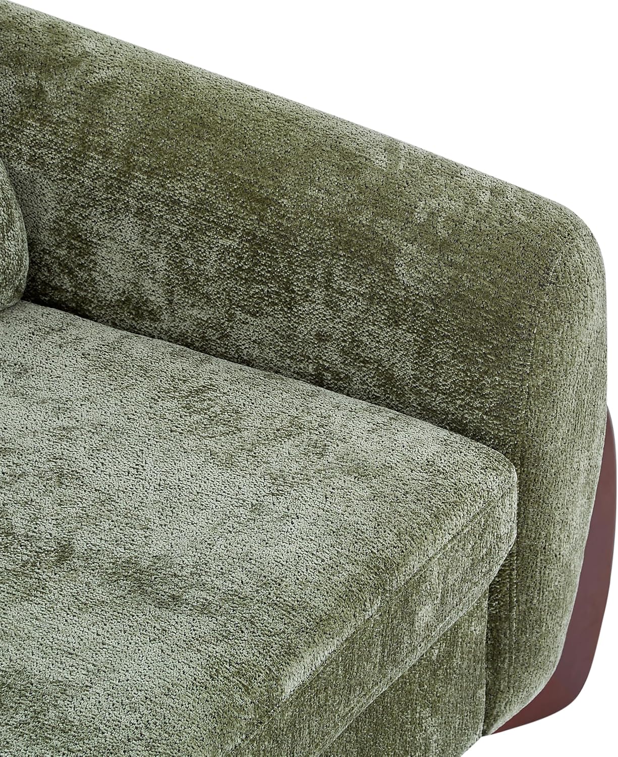 Christopher Knight Home Taki 89 Inches Sofa Couch, Cozy Chenille Upholstered 3-Seater Sofa, Wood Frame Couches, Comfy Home Sofa Living Room and Office, Lounge Seating with Armrests, Olive Green