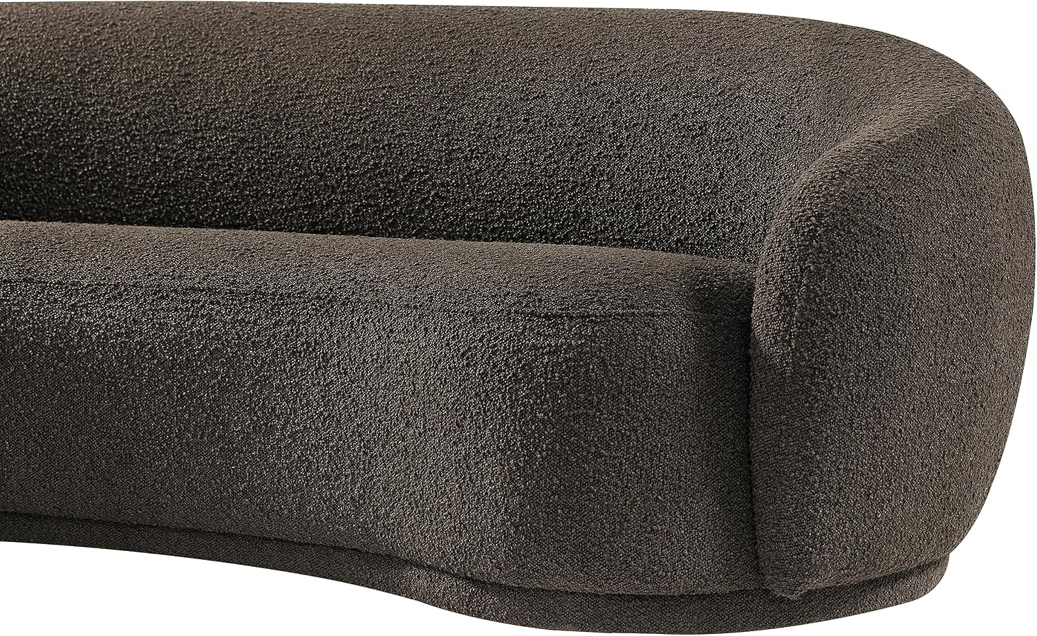 Meridian Furniture 693Brown-S Hyde Collection Modern | Contemporary Boucle Fabric Upholstered Sofa, Brown, 89.5' W x 38' D x 28' H
