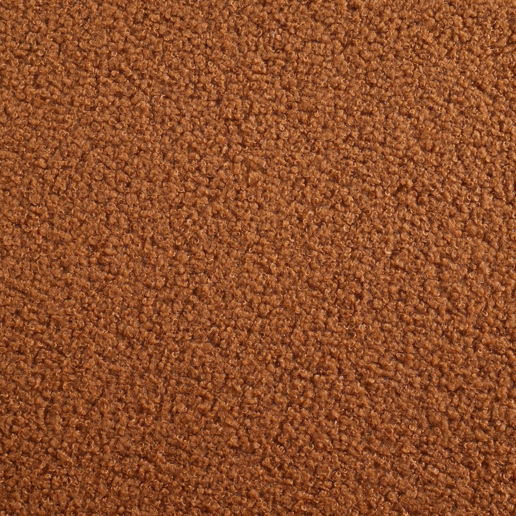 Christopher Knight Home Yadil Teddy Fleece Upholstered 3 Seater Sofa Couch, Wooden Home Sofa Living Room, Comfy Cloud Couch for Bedroom, Home Office, Orange