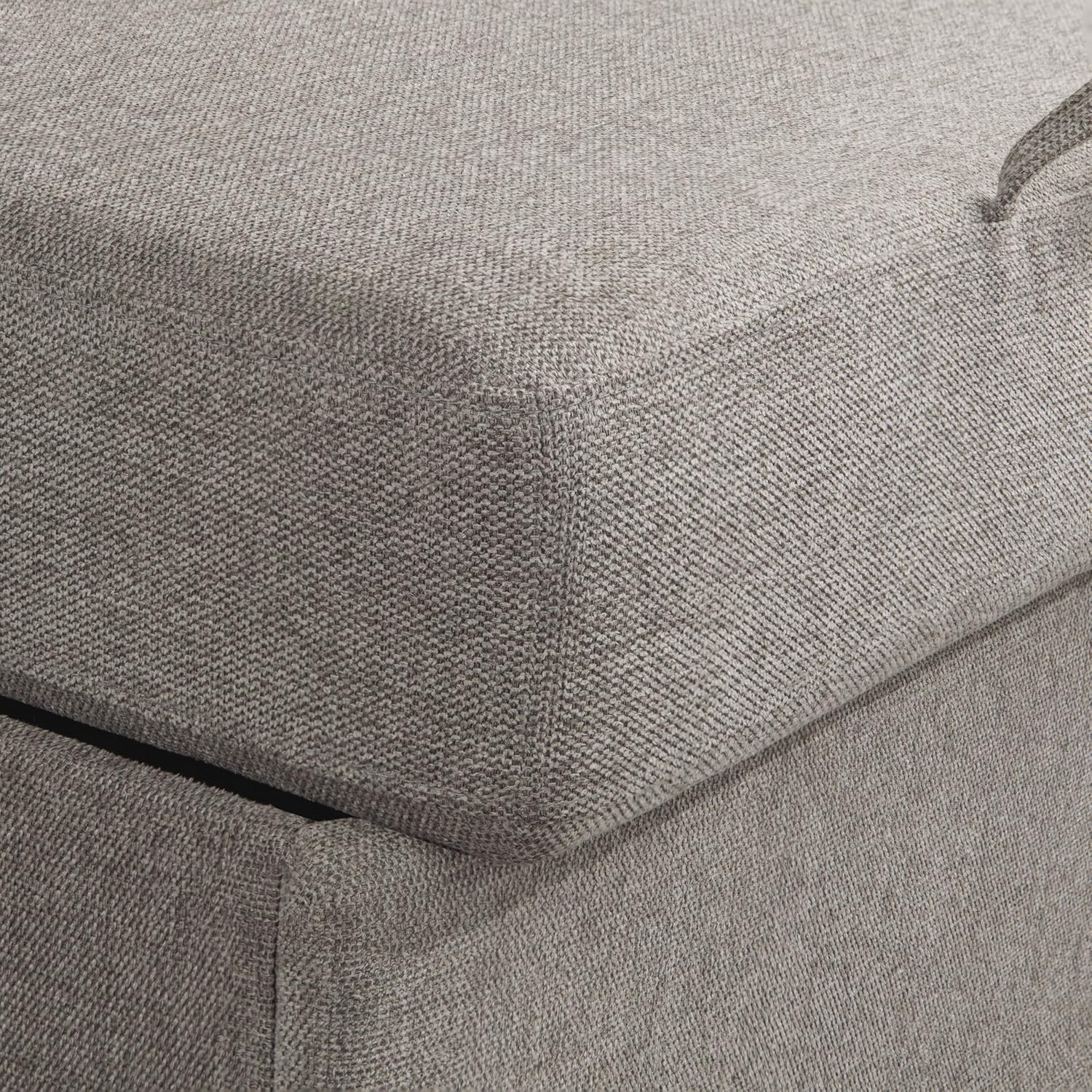 Serta Hawthorne 66.1' Slipcovered Convertible Sleeper Loveseat, Full Size, Dreamcoil Comfort, FingerGuard Pinch Point Protection, Polyester Tweed Fabric, Flax