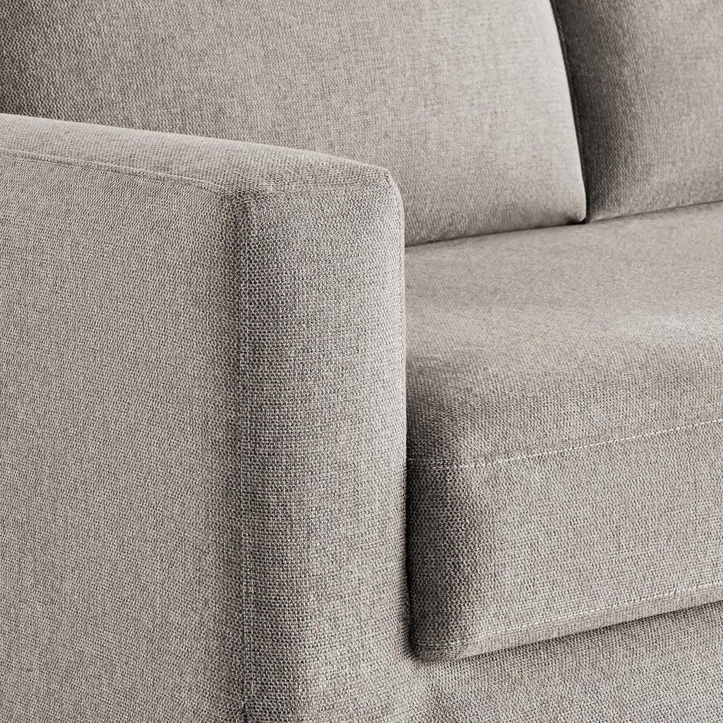 Serta® Hawthorne 90.6' Slipcovered Queen-Size Convertible Pop-up Sofa, Dreamcoil® Comfort, Woven Polyester Blend Fabric, Flax