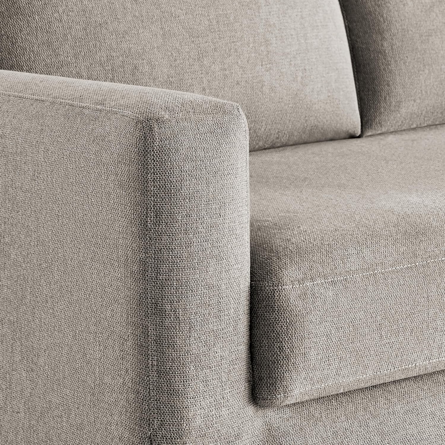 Serta® Hawthorne 90.6' Slipcovered Queen-Size Convertible Pop-up Sofa, Dreamcoil® Comfort, Woven Polyester Blend Fabric, Flax