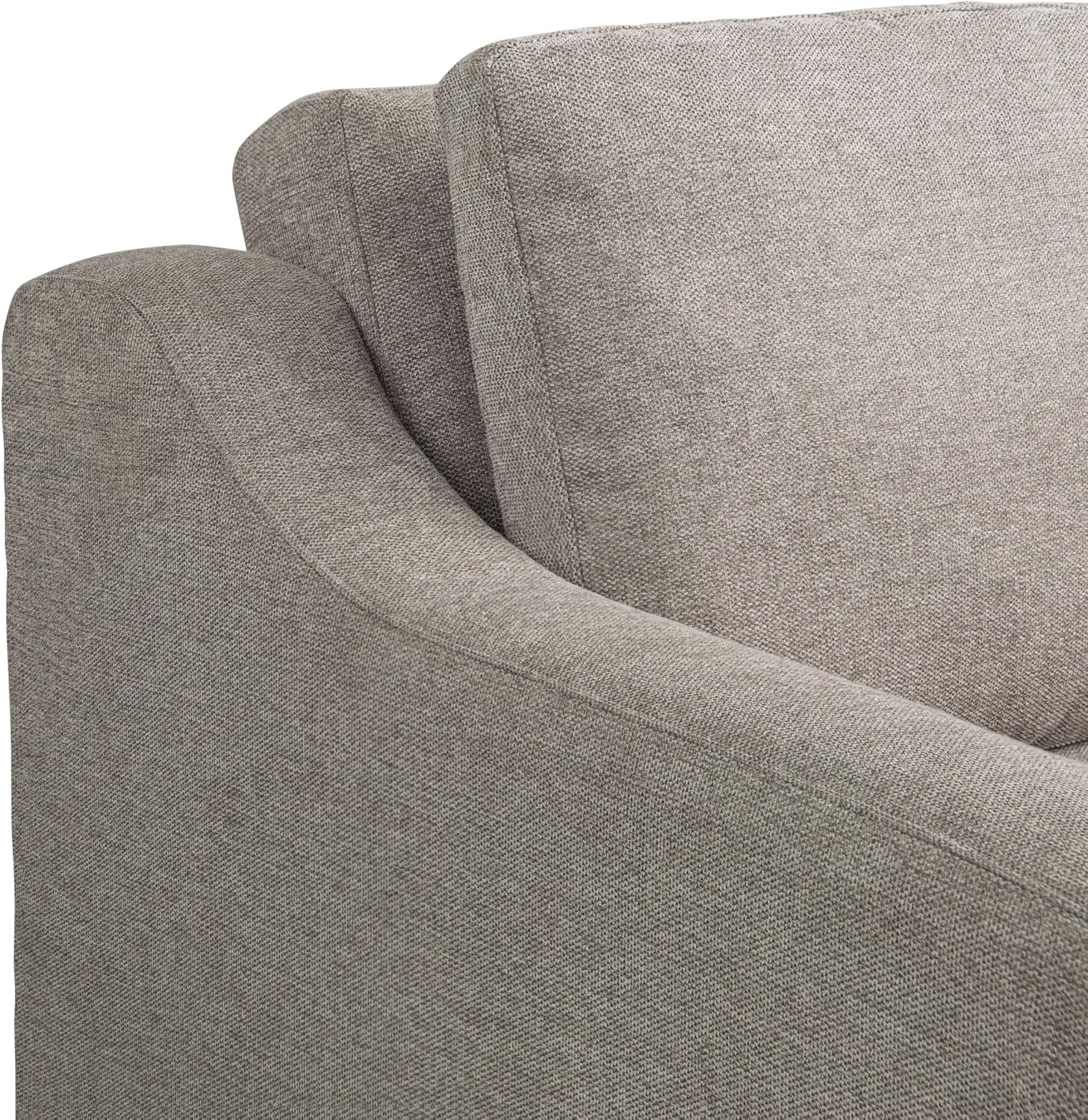 Serta Hawthorne 66.1' Slipcovered Convertible Sleeper Loveseat, Full Size, Dreamcoil Comfort, FingerGuard Pinch Point Protection, Polyester Tweed Fabric, Flax